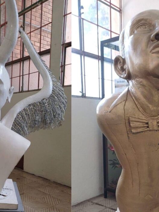 Las obras del artista Roberto Sol utilizan e-waste para denunciar el daño ambiental y promover la conservación de la naturaleza en Guatemala. (Foto: Izabel López / AUN)