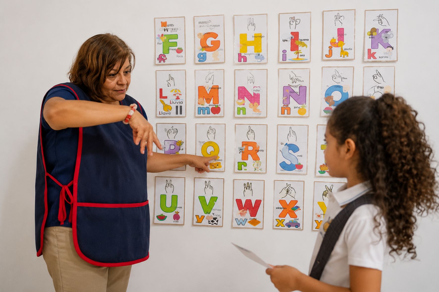 La enseñanza de la Lengua de Señas desde edades tempranas favorece la comunicación y la inclusión entre personas sordas y oyentes. (Foto: Lesly Morales / AUN)