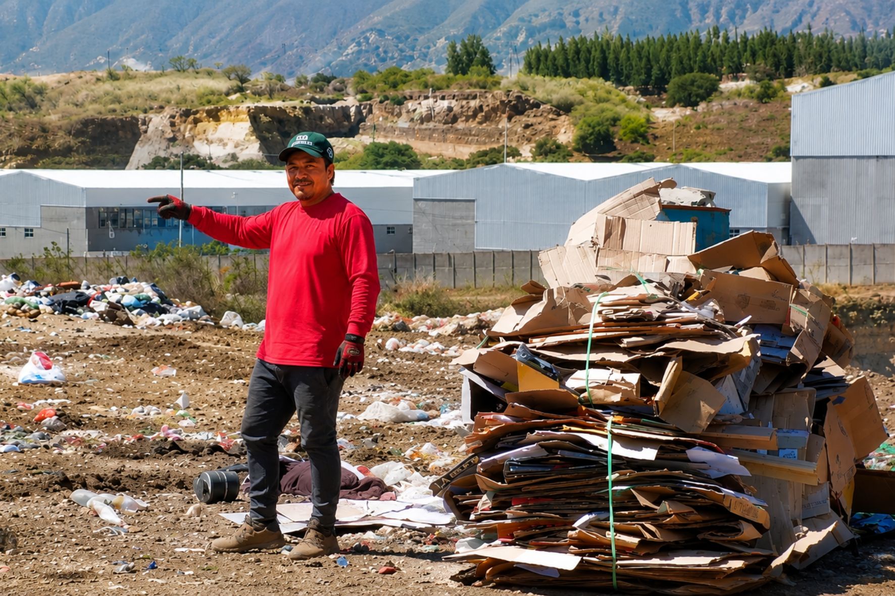 El cartón forma parte de los materiales que recicladores recuperan diariamente para obtener ingresos y sostener a sus familias. (Foto: Lesly Morales / AUN)