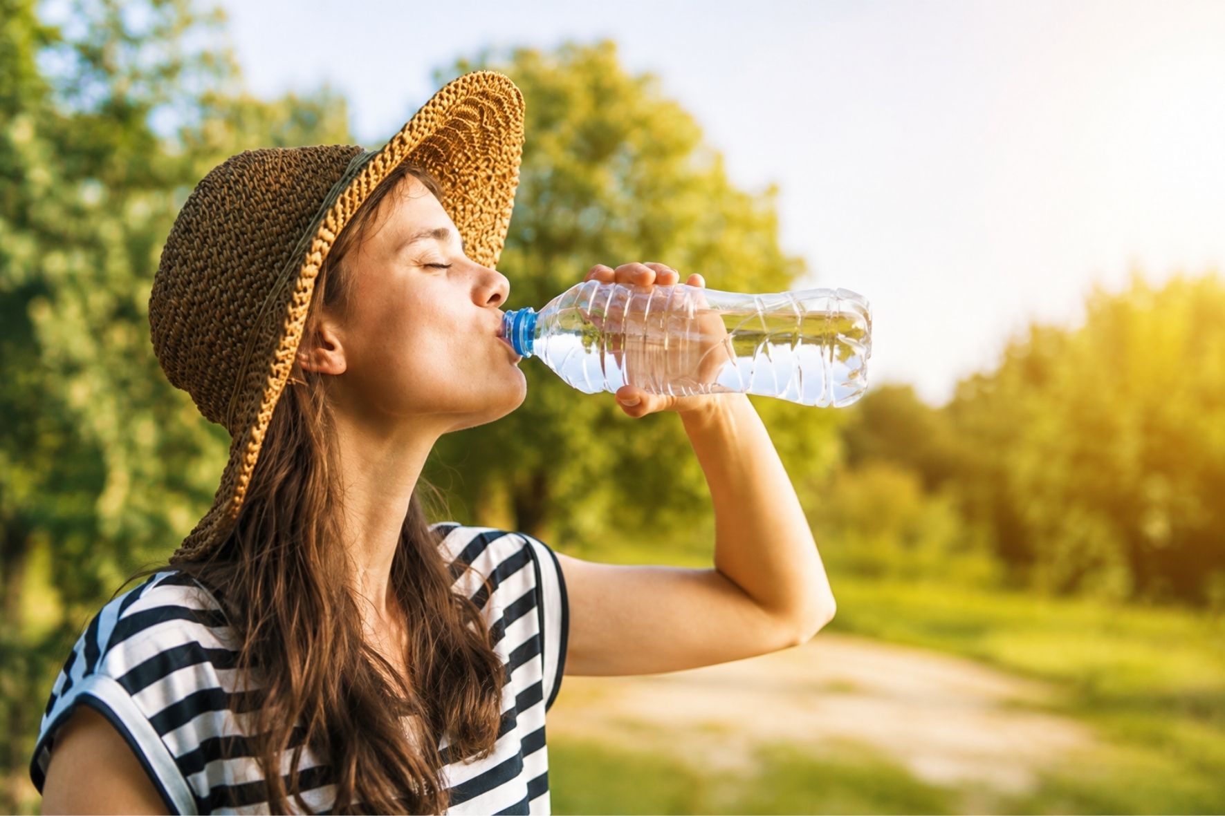 Beber agua con frecuencia durante los días calurosos ayuda a mantener una adecuada hidratación y prevenir malestares asociados al calor. (Foto: MSPAS / AUN)