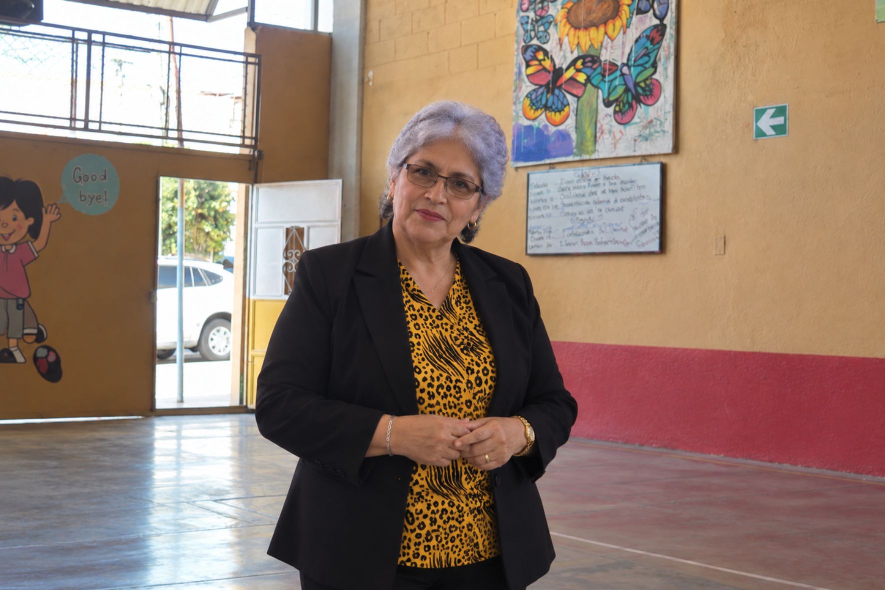 Dalma Díaz explica las prácticas que se implementan para fortalecer la alimentación y los hábitos saludables entre los estudiantes. (Foto: Lesly Morales / AUN)