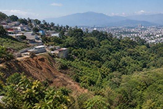 La expansión de proyectos inmobiliarios y comerciales amenaza la conservación de los bosques y áreas verdes en las principales ciudades de Guatemala. (Foto: Izabel López / AUN)
